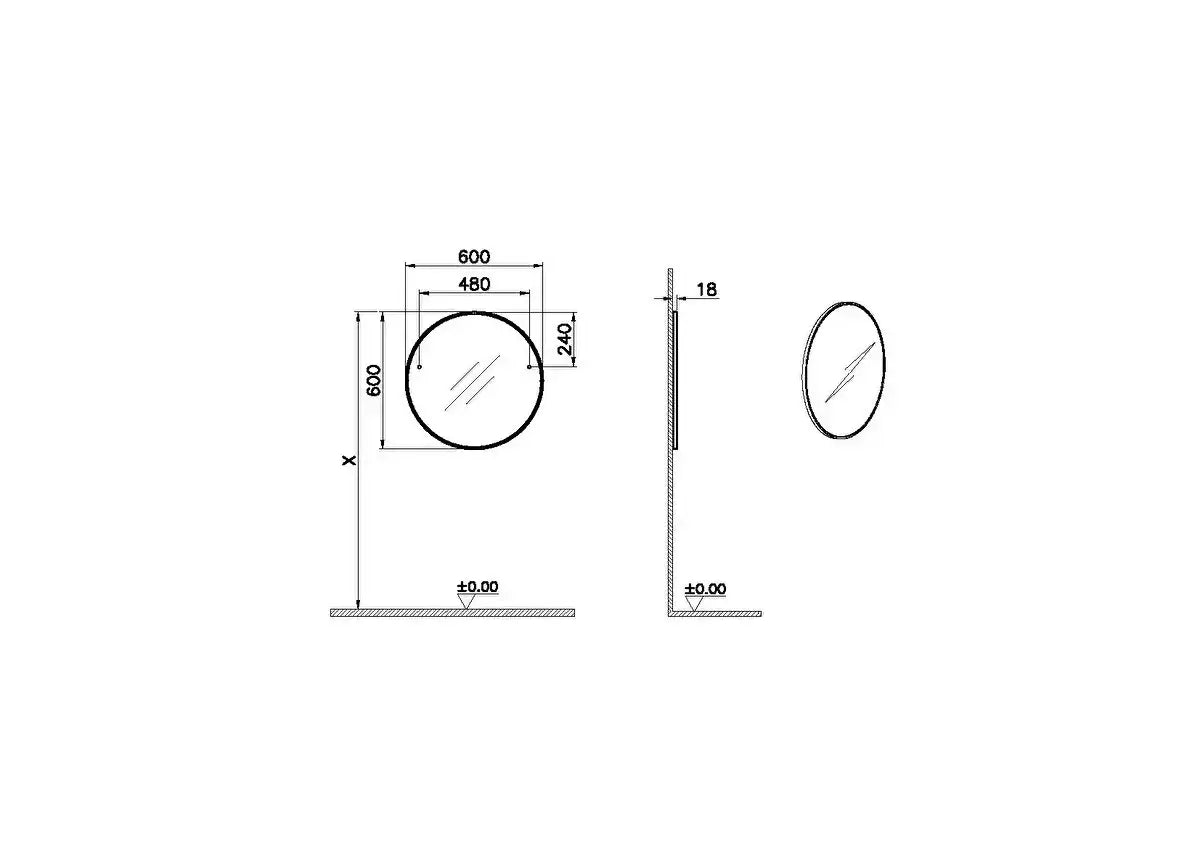 Sento Ronde Kinderspiegel, 60 cm