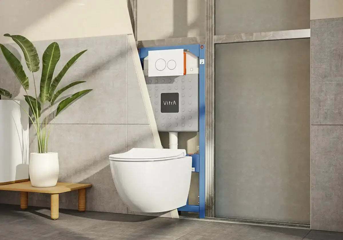 Rapid Installation - 3/6 Liter Concealed Cistern Set (Pre-Wall Gypsumplate Wall) - 12 cm - Assembly to wall