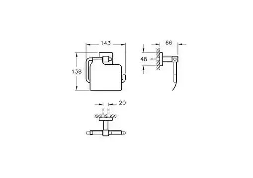 Q-Line Rolhouder (met deksel)