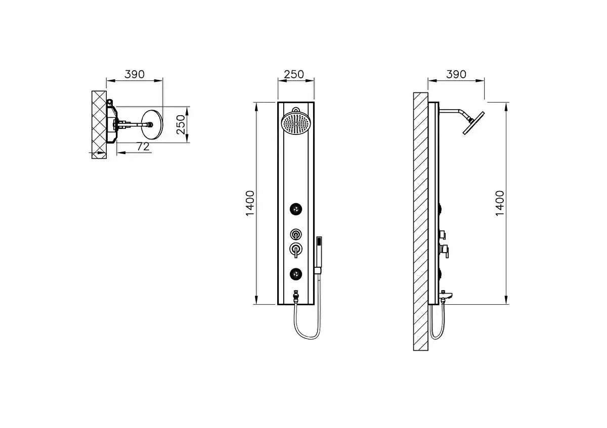 MDS, Move Shower Sytem - White