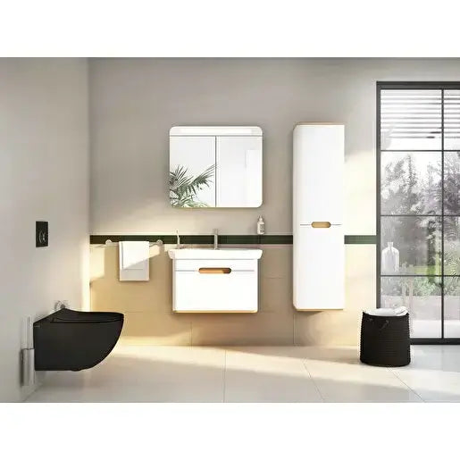 Sento Rim-ex wandcloset, 54 cm, met con. bidet fn., mat zwart